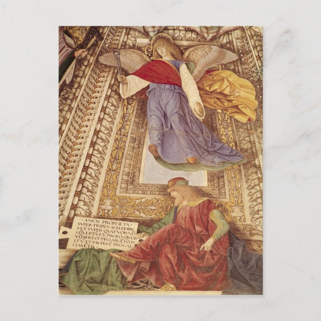 Carte Postale Amos et Angel tenant des pinces de la Passion (Devant)