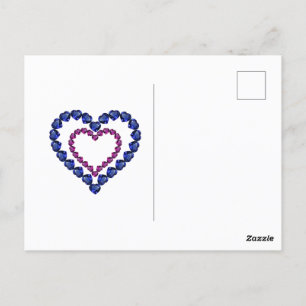 Carte Postale Amour - Améthyste pourpre et pierre de taille saph