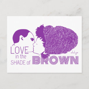 Carte Postale AMOUR Brown dans PURPLE