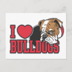 Carte Postale Amour Bulldogs