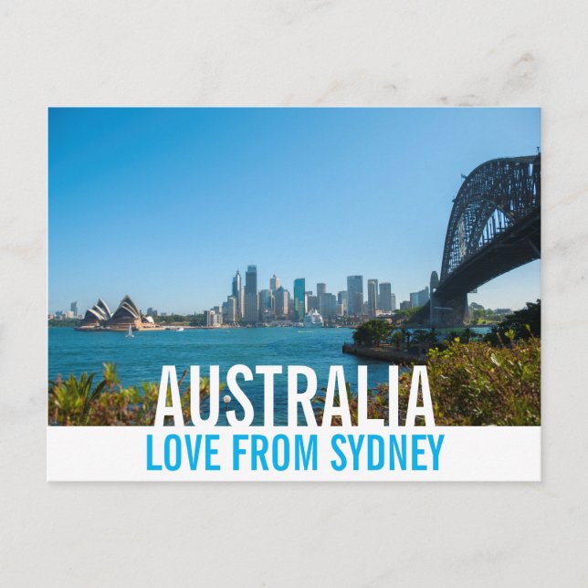 Carte Postale Amour d'Australie Sydney Harbour Bridge Opéra (Devant)