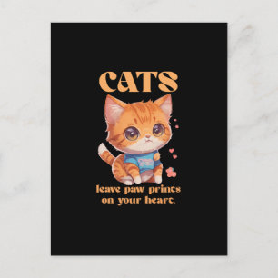 Carte Postale amour de chat mignon