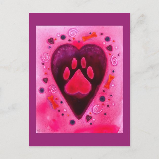 Carte postale "Amour de chiot" (Devant)