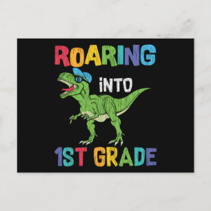 Carte Postale Amour de dinosaure en première année Cadeau pour e