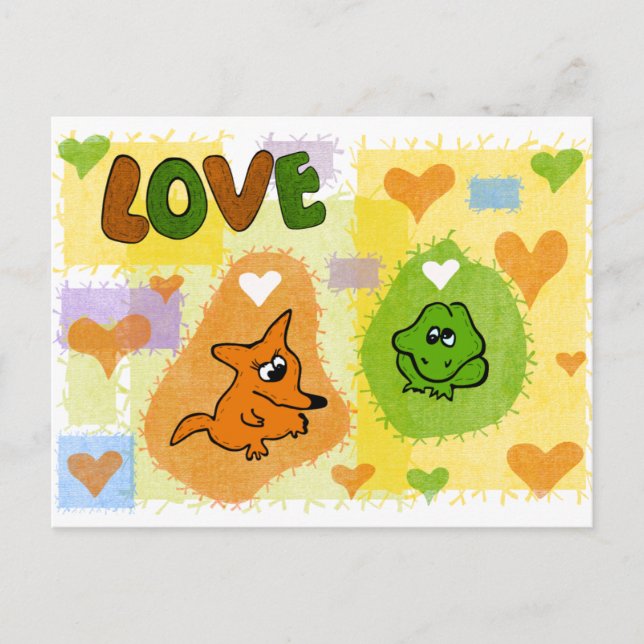 Carte Postale Amour de Fox (Devant)
