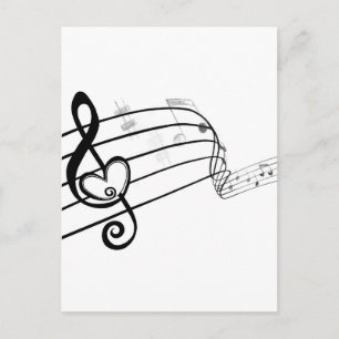 Carte Postale Amour de la musique