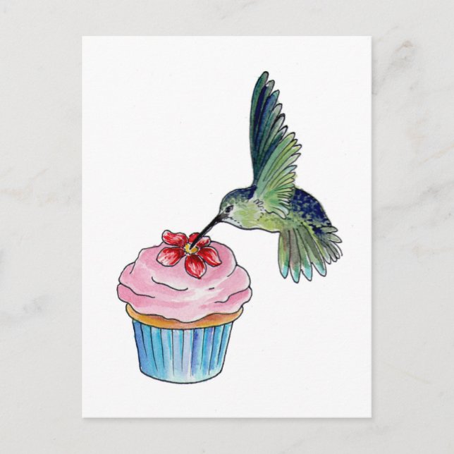 Carte Postale Amour de petit gâteau de colibri (Devant)