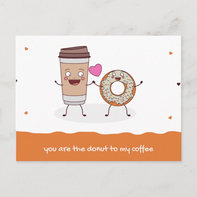 Carte Postale Amour Drôle Orange Illustration (Devant)