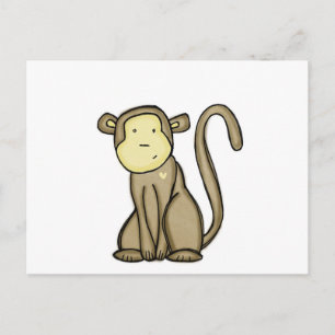Carte Postale amour du singe