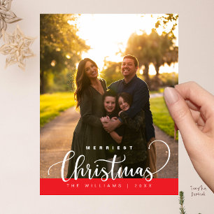 Carte Postale Amour et Joie, Photo de Famille Joyeux Noël