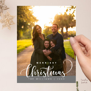 Carte Postale Amour et Joie, Photo de Famille Joyeux Noël