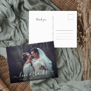 Carte Postale Amour et Merci Mariage Photo Overlay