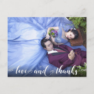 Carte Postale Amour et Merci   Merci photo cardiaque moderne