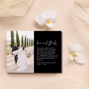 Carte Postale Amour et Merci Photo Mariage Merci