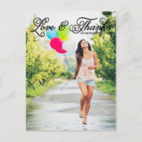 Amour et Merci Pretty Script Photo Graduation