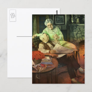 Carte Postale Amour et romance vintage ; Grands-parents romantiq