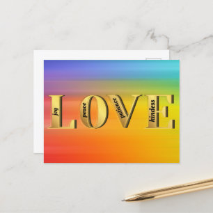 Carte Postale AMOUR-Fruits de l'Esprit de Dieu Christain Foi