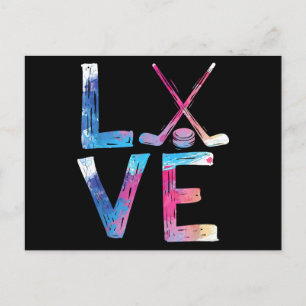 Carte Postale Amour Hockey sur glace filles Dons de hockey femme