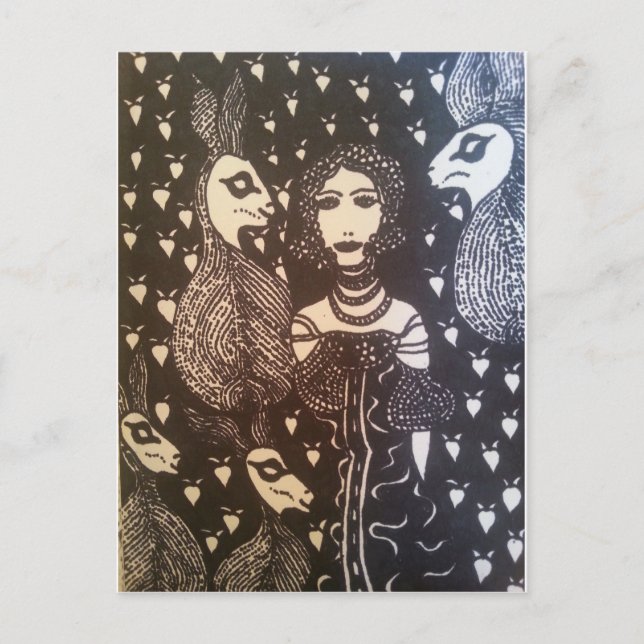 Carte Postale Amour lapin (Devant)