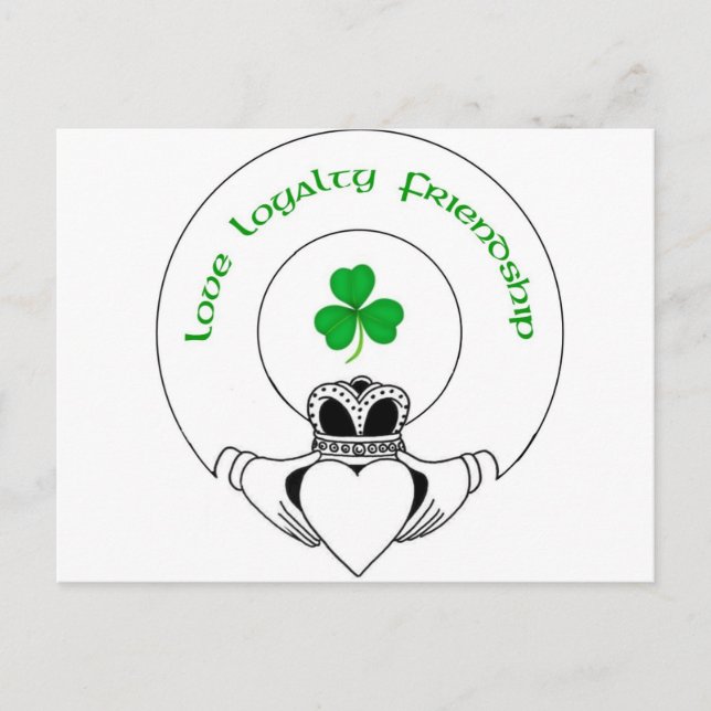 Carte Postale Amour, Loyauté, Amitié Claddah (Devant)