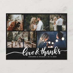 Carte Postale Amour Moderne Et Merci Simple Cinq Photos Mariages