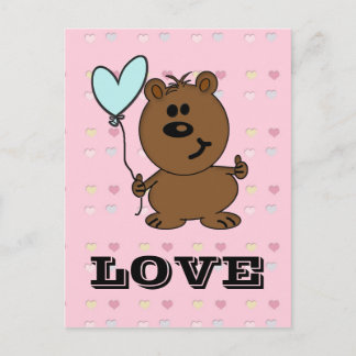 Carte Postale Amour Ours répandre un peu d'Amour