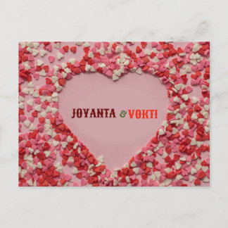 Carte Postale Amour romantique Joyanta & Vokti couleur marron ro