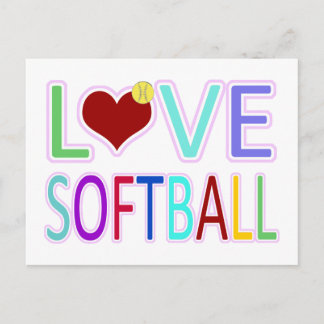 CARTE POSTALE AMOUR SOFTBALL