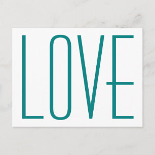 Carte Postale AMOUR turquoise