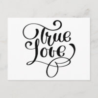 Amour Véritable Typographie Noir & Blanc Mariage N