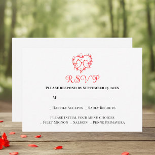 Carte Postale Amoureux Capricieux Bohème Coeur Rouge Réponse Mar