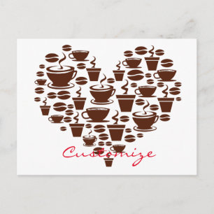 Carte Postale Amoureux de café Heart Thunder_Cove