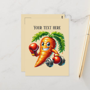 Carte Postale Amoureux de carottes amusantes légume