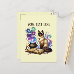 Carte Postale Amoureux de chats lisants mignons