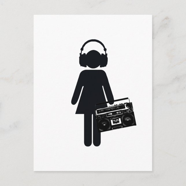 Carte Postale Amoureux de la musique (Devant)