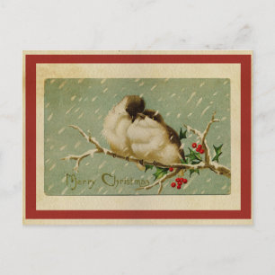 Carte Postale Amoureux de Noël vintage
