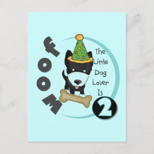Carte Postale Amoureux des chiens 2e anniversaire Tshirts et cad