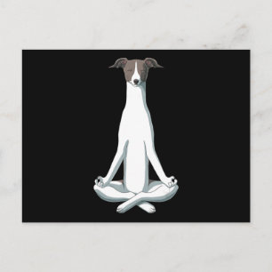 Carte Postale Amoureux des chiens   Yoga lévrier italien