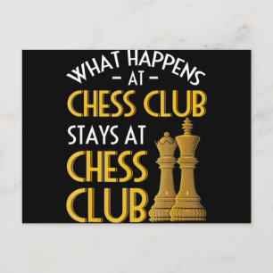 Carte Postale Amoureux des échecs   Ce Qui Se Passe À Chess Club