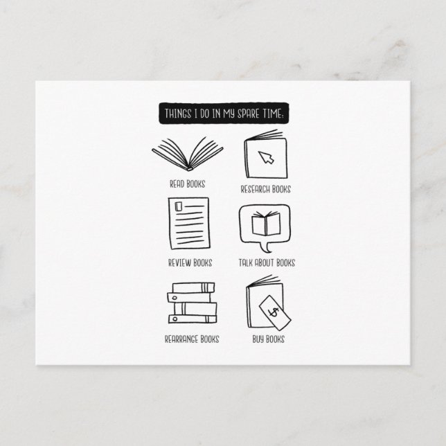 Carte Postale Amoureux des livres (Devant)