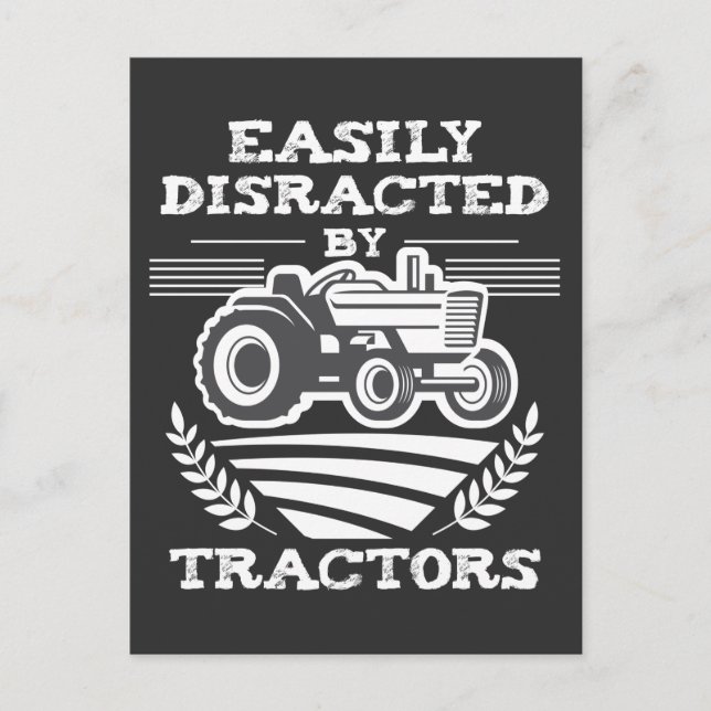 Carte Postale Amoureux des Tracteurs Agriculture distraite (Devant)