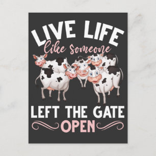 Carte Postale Amoureux des vaches humour animal de ferme blague 