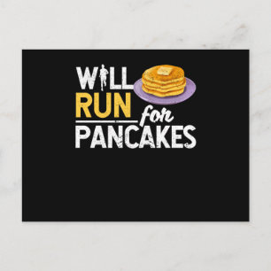 Carte Postale Amoureux drôle de crêpes coureur de marathon