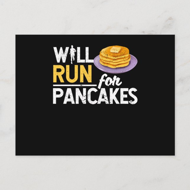 Carte Postale Amoureux drôle de crêpes coureur de marathon (Devant)
