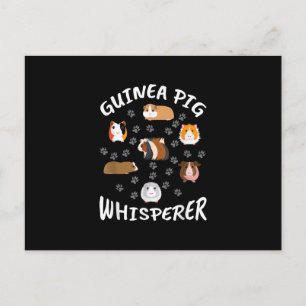 Carte Postale Amoureux du Whisperer de porc de Guinée drôle