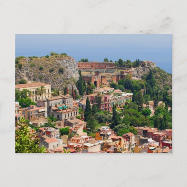 Carte Postale amphithéâtre de Taormina 4 (Devant)