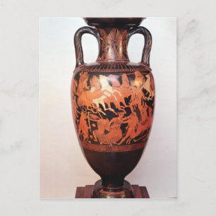 Carte Postale Amphora à silhouette rouge