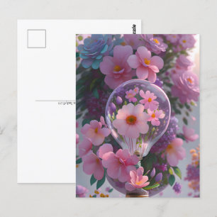 Carte Postale Ampoule en fleurs, Croisement