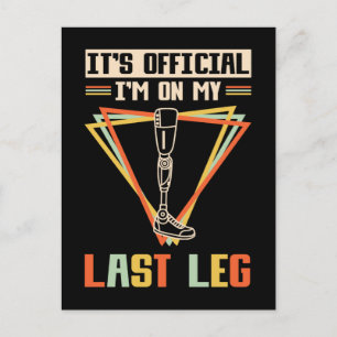 Carte Postale Amputation de la jambe Amputée de l'Humour de la j