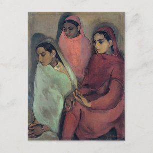 Carte Postale Amrita Sher-Gil peinture, Trois Filles